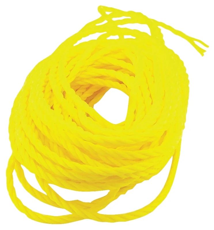 1/4-inch X 100-foot Yellow Twisted Polypropylene Rope - Heavy Duty