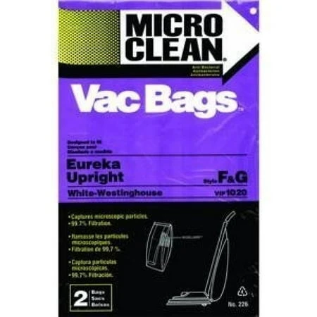 226 Microclean Vacuum Cleaner Bags - Compatible With Eureka F&g Models
