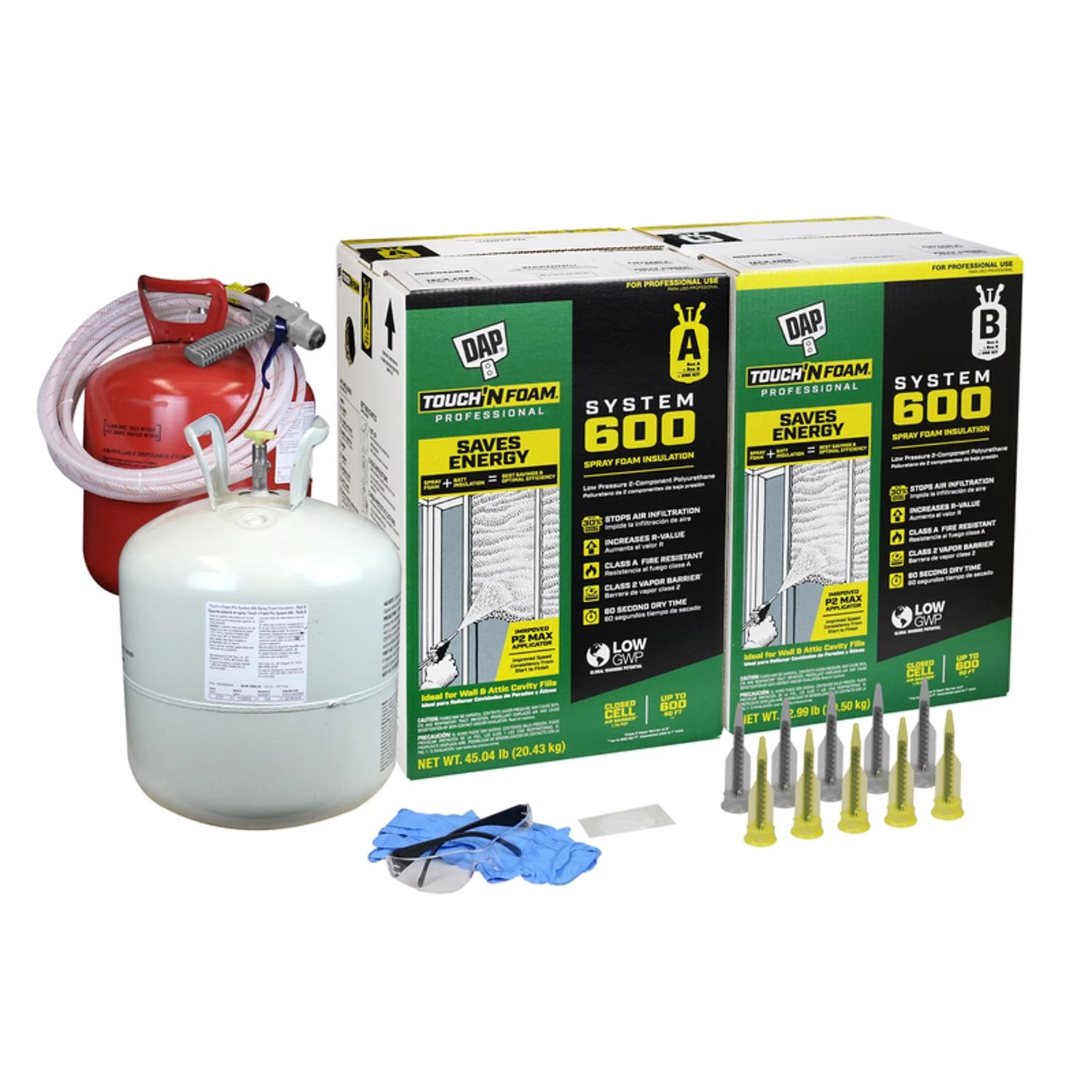 Touch N Foam Professional Cream Polyurethane Foam 2-component Insulation Kit 115 Lb