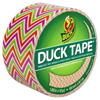 Zig Zag Print Duct Tape, 1.88-inch X 10-yard Roll For Crafts And Repairs