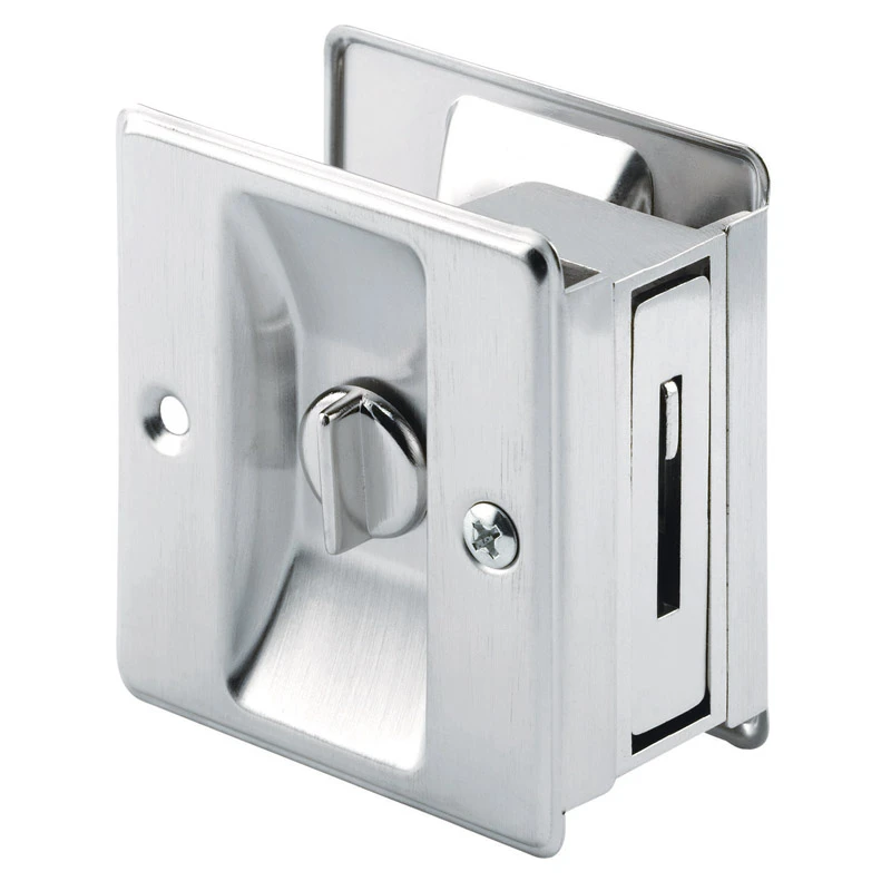 Prime-line 2.5 In. Satin Nickel Brass Pocket Door Pull - Model 164159