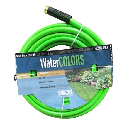 Water Colors 5/8" X 50' Medium Garden Hose - Green