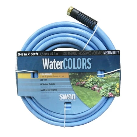 Water Colors 5/8" X 50" Medium Garden Hose In Blue