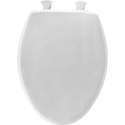 Mayfair Elongated Plastic Toilet Seat With Sta-tite Hinge, Easy-clean, White