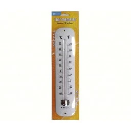 Head8400075 White Metal 12 Inch Outdoor Thermometer