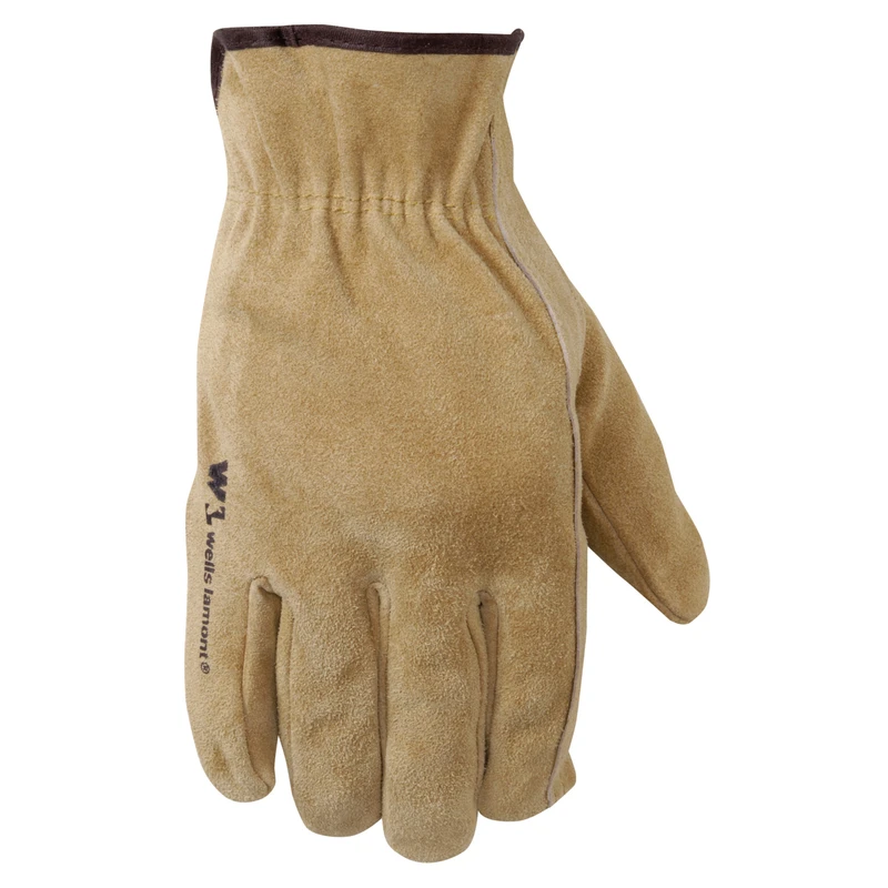 Durable Suede Cowhide Tan Work Gloves - XL Size