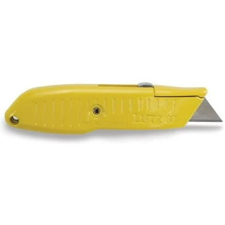 Yellow Utility Knife With Retractable Blade And Safety Nose