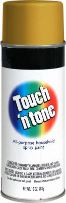 Touch N' Tone Metallic Gold Spray Paint, 10 Oz Multi-purpose Aerosol Can