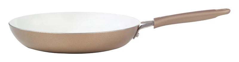 Pure Living Non-stick Ceramic Saute Pan, 12-inch, Champagne Color