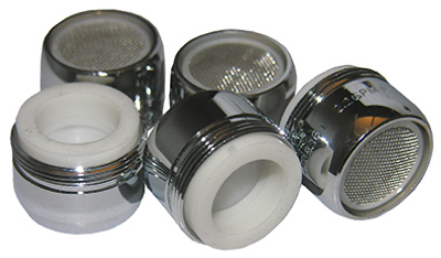 Dual Thread Aerator, Chrome, 15/16 MPT x 55/64 In. FPT x 27 Thread , 5-Pk.