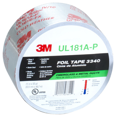 2.5-inch Wide X 150-foot Long Hvac Foil Tape - Model 3340
