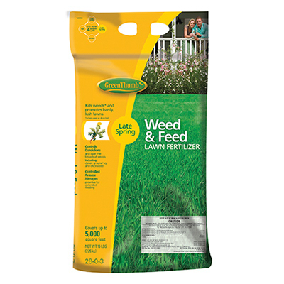 Weed & Feed, 28-0-3 Formula, Covers 5,000 Sq. Ft
