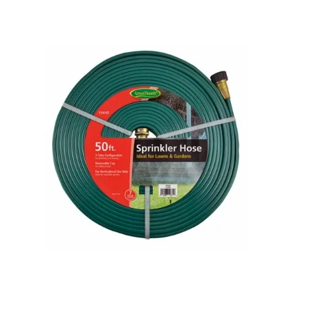 50 Ft. 3-tube Sprinkler Hose With Adjustable Spray Pattern