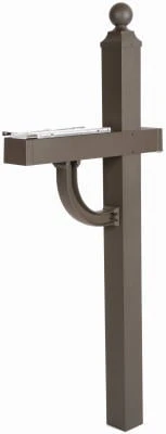 Ap00bz01 Arden Mailbox Post 4 X 51.5 In. Bronze With Mounting Bracket