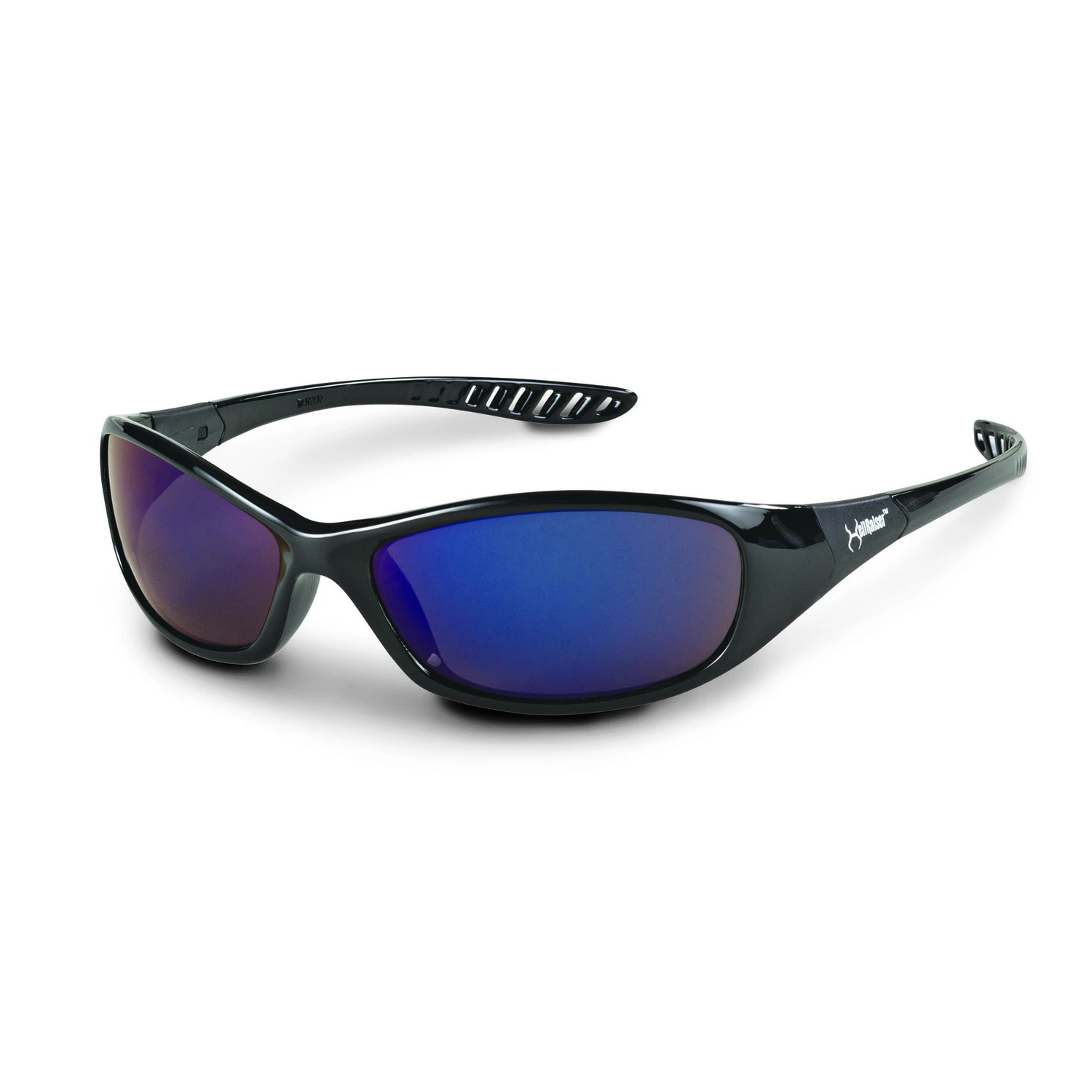 Hellraiser Safety Glasses With Blue Lens And Black Frame