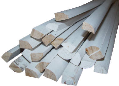7/16 In. X 3/4 In. X 8 Ft. Shoe Moulding - Primed White Pine