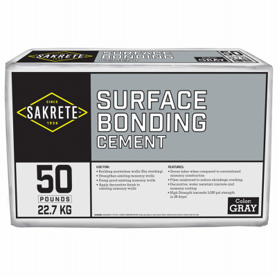 50-pound Surface Bonding Cement In Gray For Durable Construction