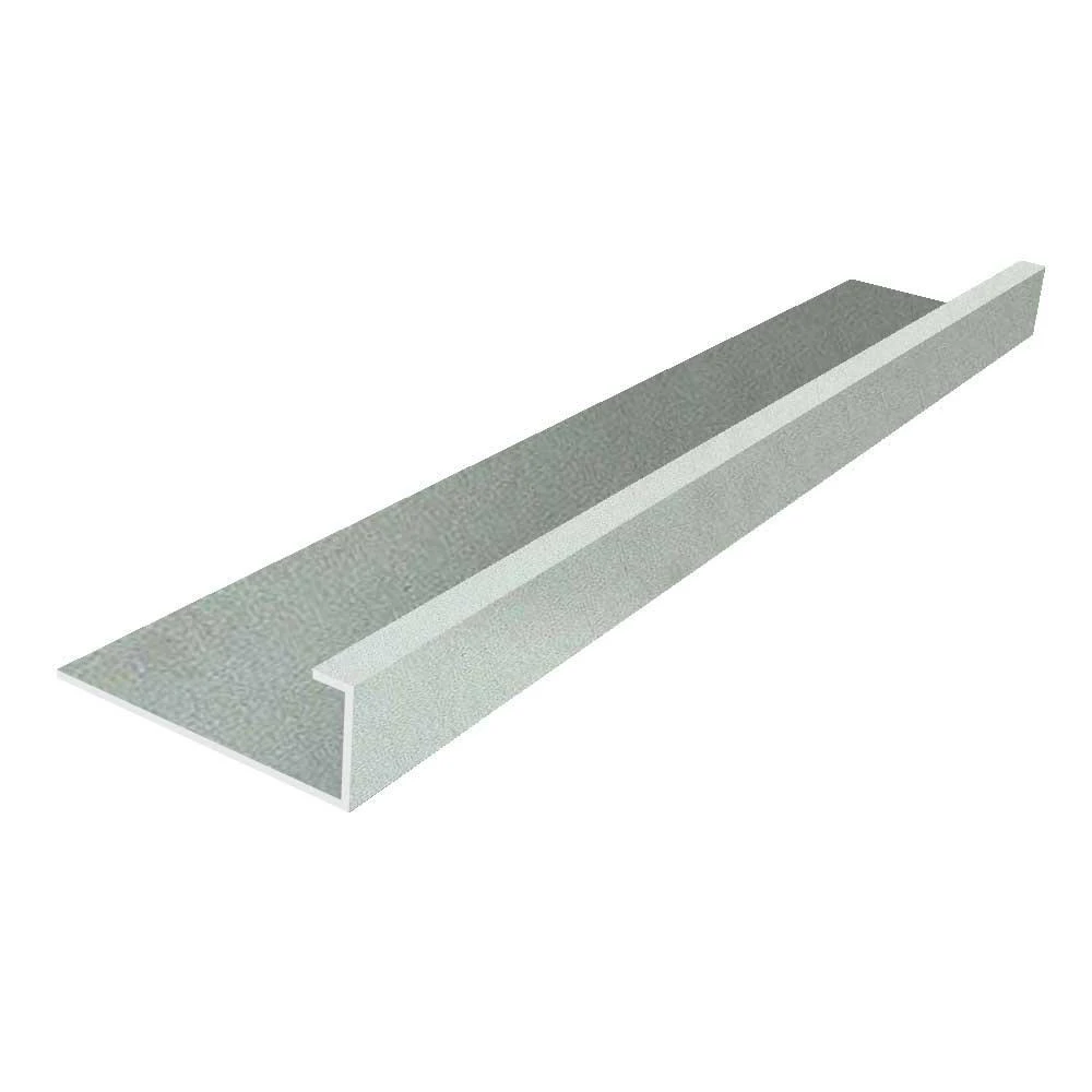 Galvanized Steel Rain Diverter Flashing, 1-1/2 In. X 4 In. X 1/2 In. X 6 Ft.
