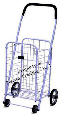 White Mini 4-wheel Folding Shopping Cart By Easy Wheels, Model 003wh