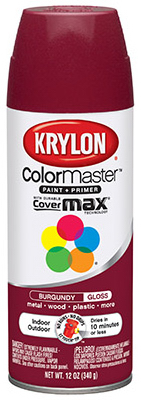 Colormaster Gloss Burgundy Spray Paint, 12 Oz Can For Indoor/outdoor Use