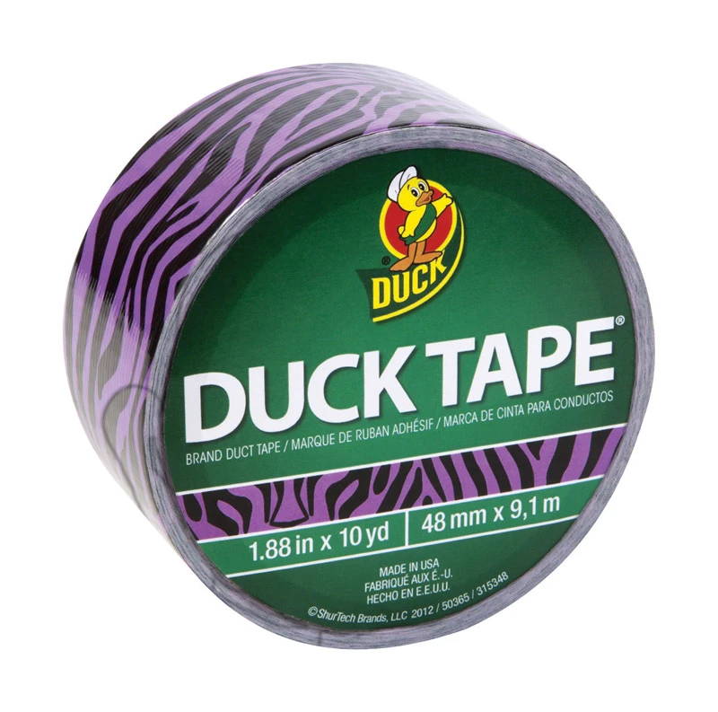 1.88 In. W X 30 Yd. L Purple Zebra Duct Tape - Versatile And Durable