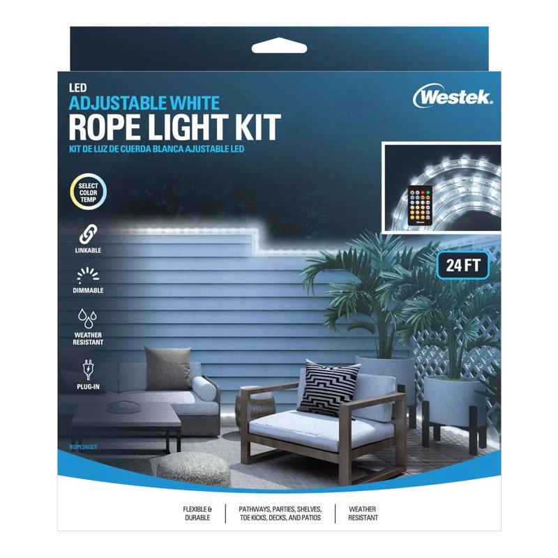 24 Ft. Plug-in Led Outdoor Rope Light Kit With 548 Lumens