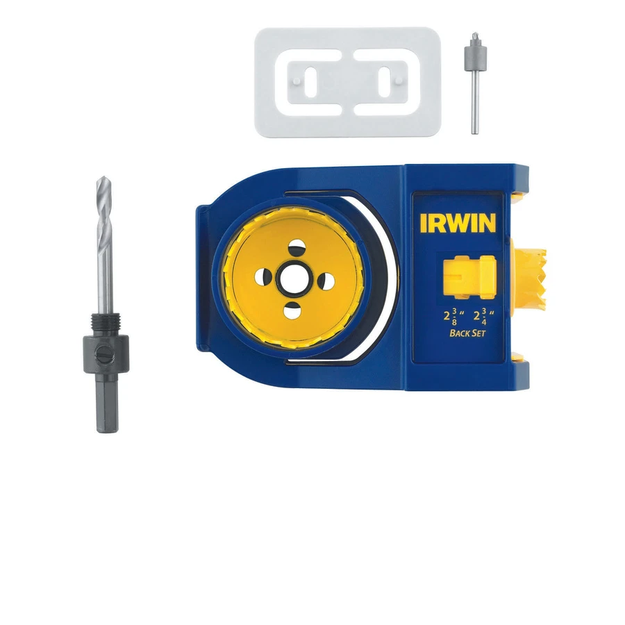 Carbon Steel Door Lock Installation Kit For Wood Doors With Self-centering Jig