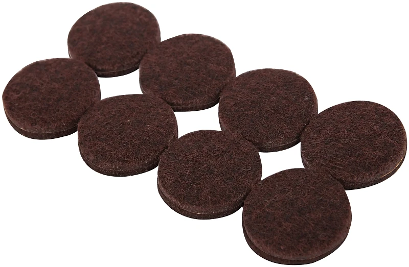 9862 Heavy-duty Brown Felt Furniture Grip Pads, 1 In., 16 Pk, Self-adhesive