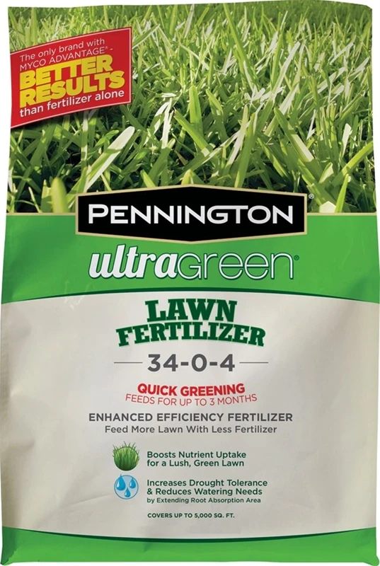 Ultragreen 34-0-4 Lawn Fertilizer For All Grass Types 12 Lb Bag