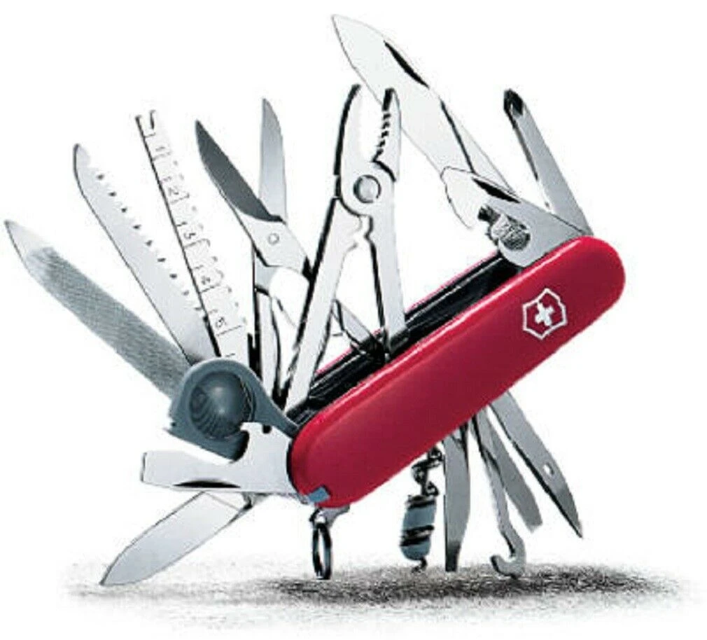 Victorinox Swiss Champ Pocket Knife With 32 Tools, Model 1.6795-x4