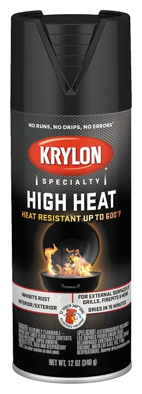 Special Purpose Satin Black High Heat Spray Paint 12 Oz. - Model 1618
