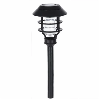 241588 Stainless Steel Solar Led Path Light, 5 Lumens, Black With Clear Glass Lens
