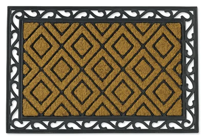 Coir & Rubber Rectangular Door Mat, 24" X 36" For Indoor/outdoor Use