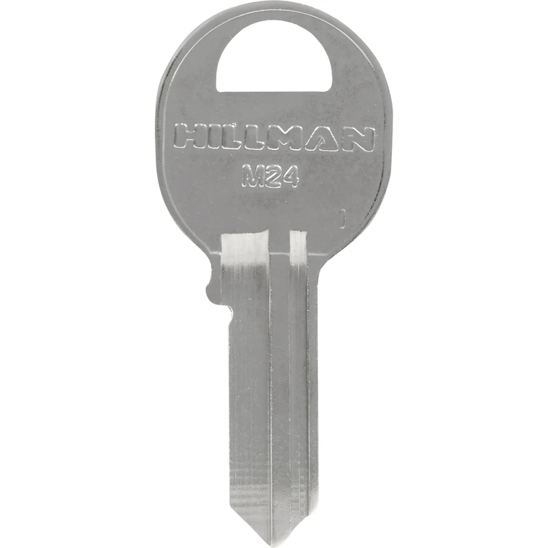 Hillman Universal House & Office Key Blank 2056 M24/600A — Single-Sided Brass Key for Easy Duplicates