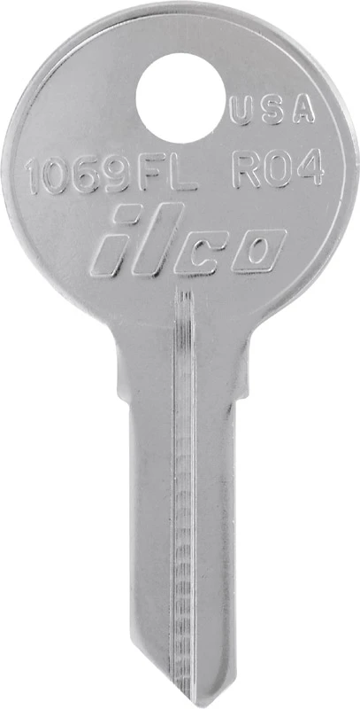 Rockford House/office Key Blank Single Sided Brass-plated Steel