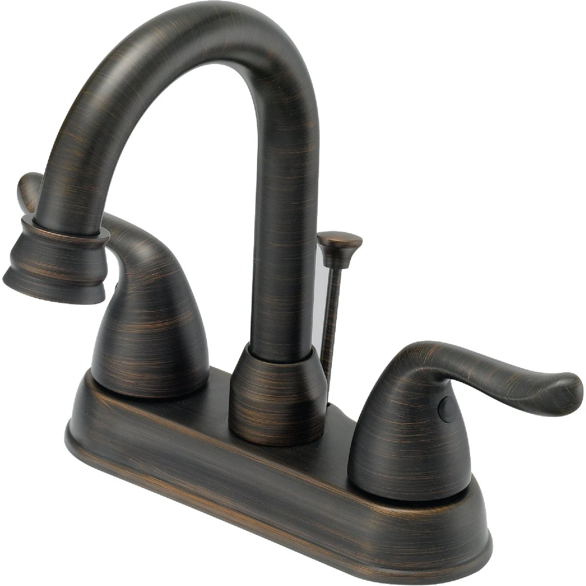 Oil-rubbed Bronze 2-handle Lever 4 In. Centerset Bathroom Faucet With Pop-up Drain