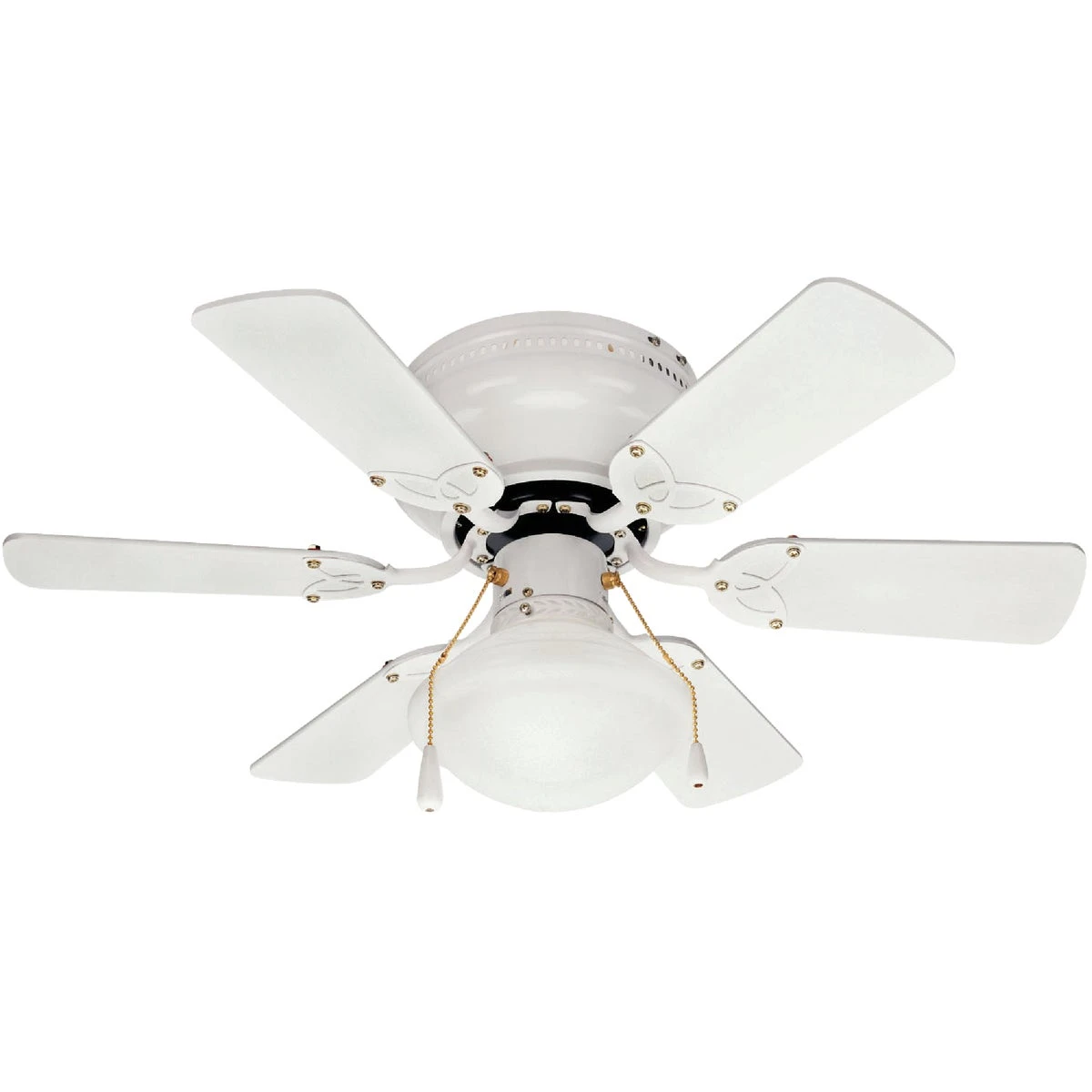 Twister 30 Inch White Ceiling Fan With Light Kit And Reversible Blades