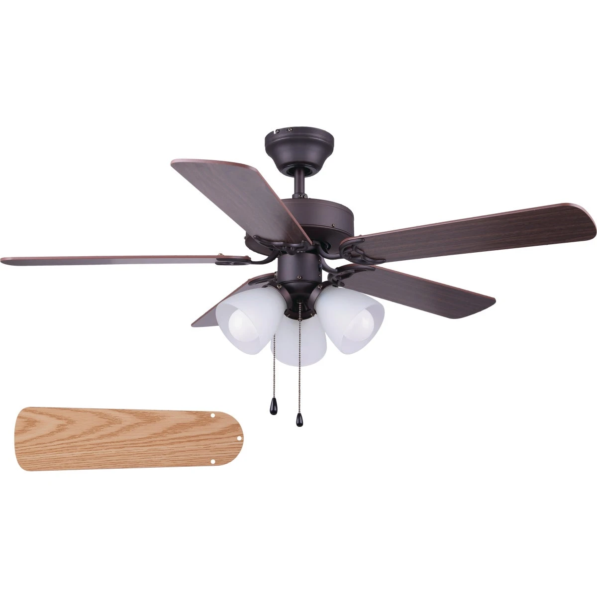 Studio 42-inch Oil Rubbed Bronze Ceiling Fan With Light Kit