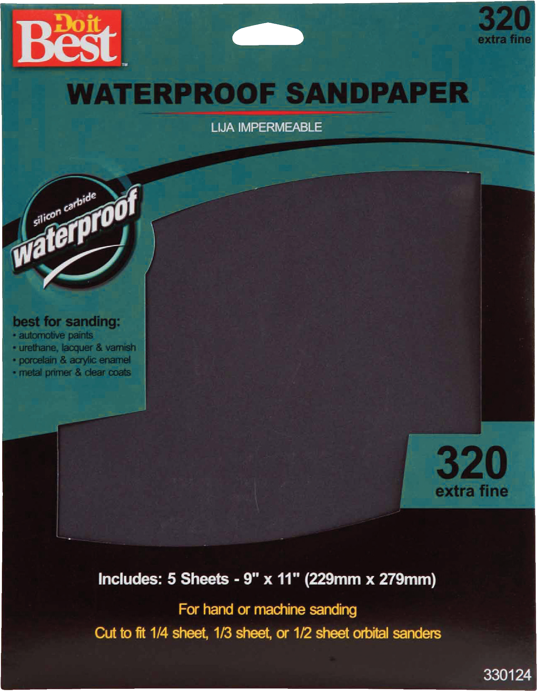 Do it Best Waterproof 9 In. x 11 In. 320 Grit Extra Fine Sandpaper (5-Pack)