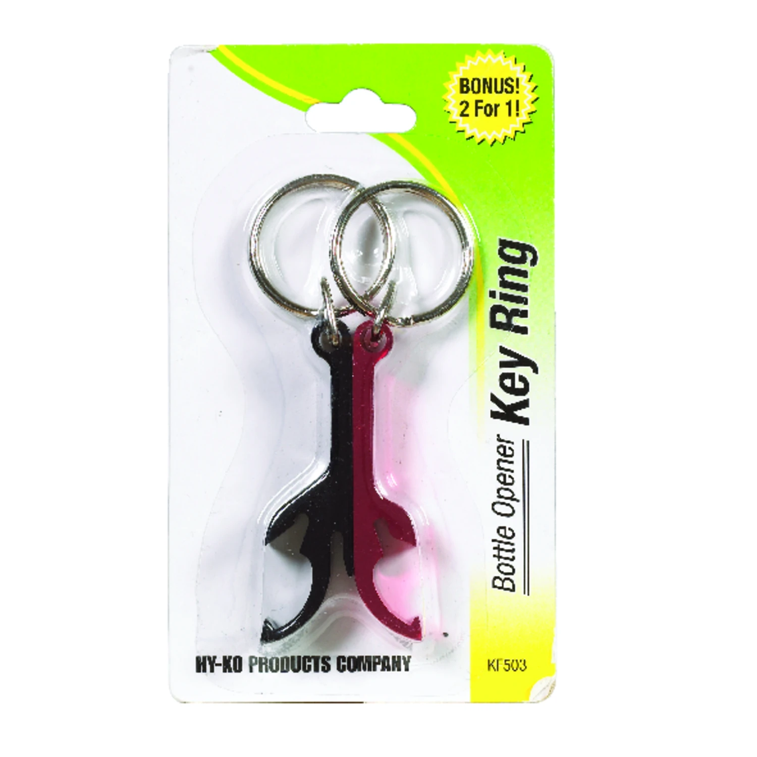 Shark Design Bottle Opener Key Ring, Assorted, 2-Pk.