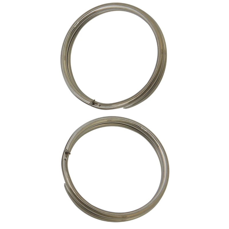 Split Key Rings, 1 and 3 Eighths Inches Diameter, Pack of Two