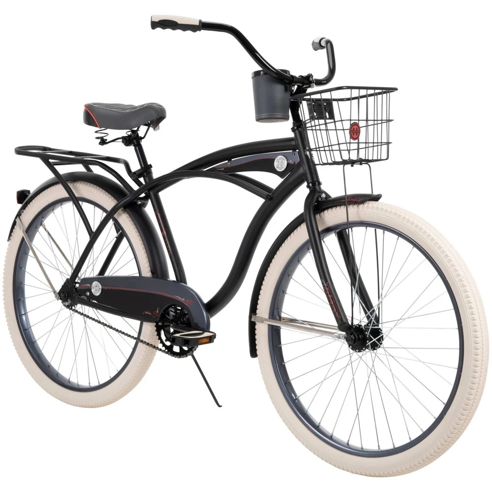 Men's Deluxe Cruiser Bicycle, Midnight Blue, Coaster Brake, 26-inch With Accessories