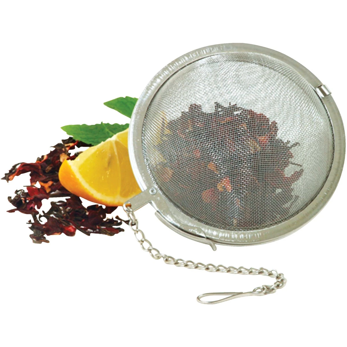 2.5 Inch Stainless Steel Mesh Tea Ball Infuser With Chain Hook