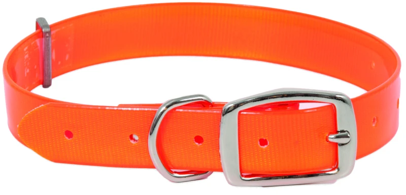Ruff Maxx Adjustable Dog Collar, Orange, 1 Inch Width, Fits 14 to 22 Inch Neck