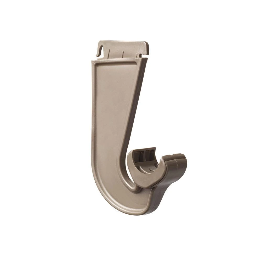 Closet Rod Pole Hook in Champagne Nickel Finish for Secure Rod Support