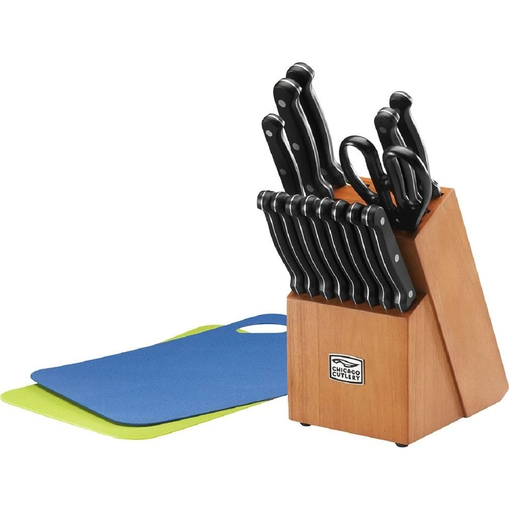 Essence 17-piece Knife Set With Wooden Block And Accessories