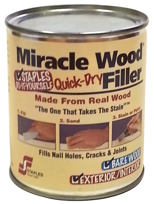 Wood Filler, 1-lb - Professional Grade With Real Wood Fibers