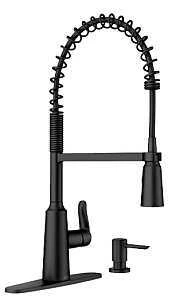 Edwyn Single Handle High Arc Kitchen Faucet Pull-down Spray Matte Black Model 87807bl