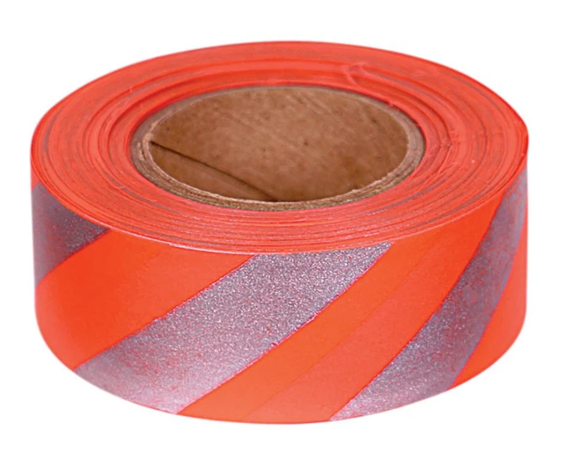 Reflective Trail Marking Flagging Tape, Orange, 1 In. X 150 Ft. - Model 46