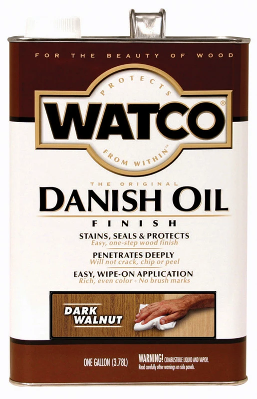 Danish Oil Finish, Dark Walnut, 1-gallon - Interior Stain & Sealant